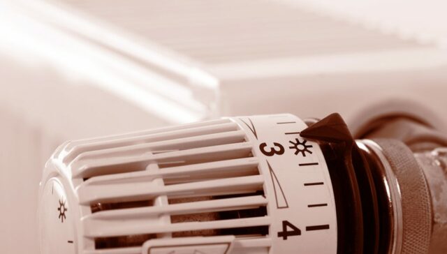 Close up of a thermostat.