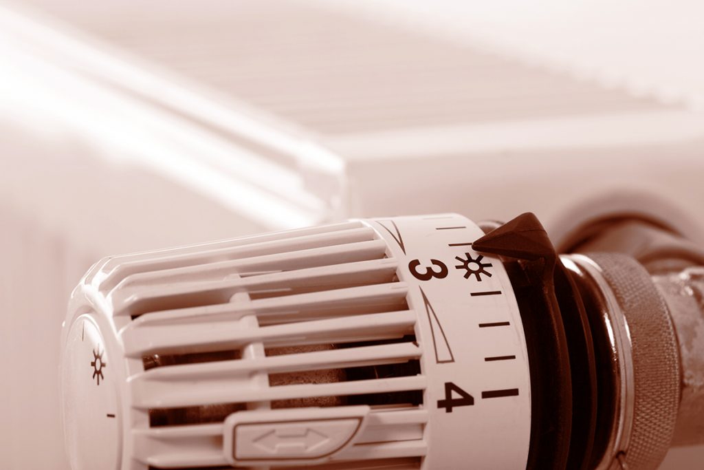 Close up of a thermostat.