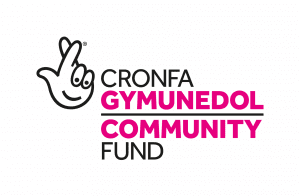 Logo: fingers crossed. Text: Crofa Cymunedol / Community Fund