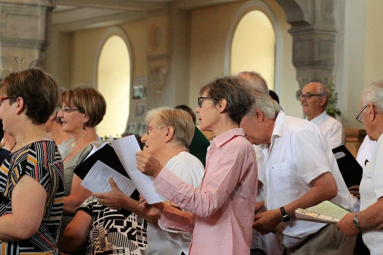 A Group of people singing