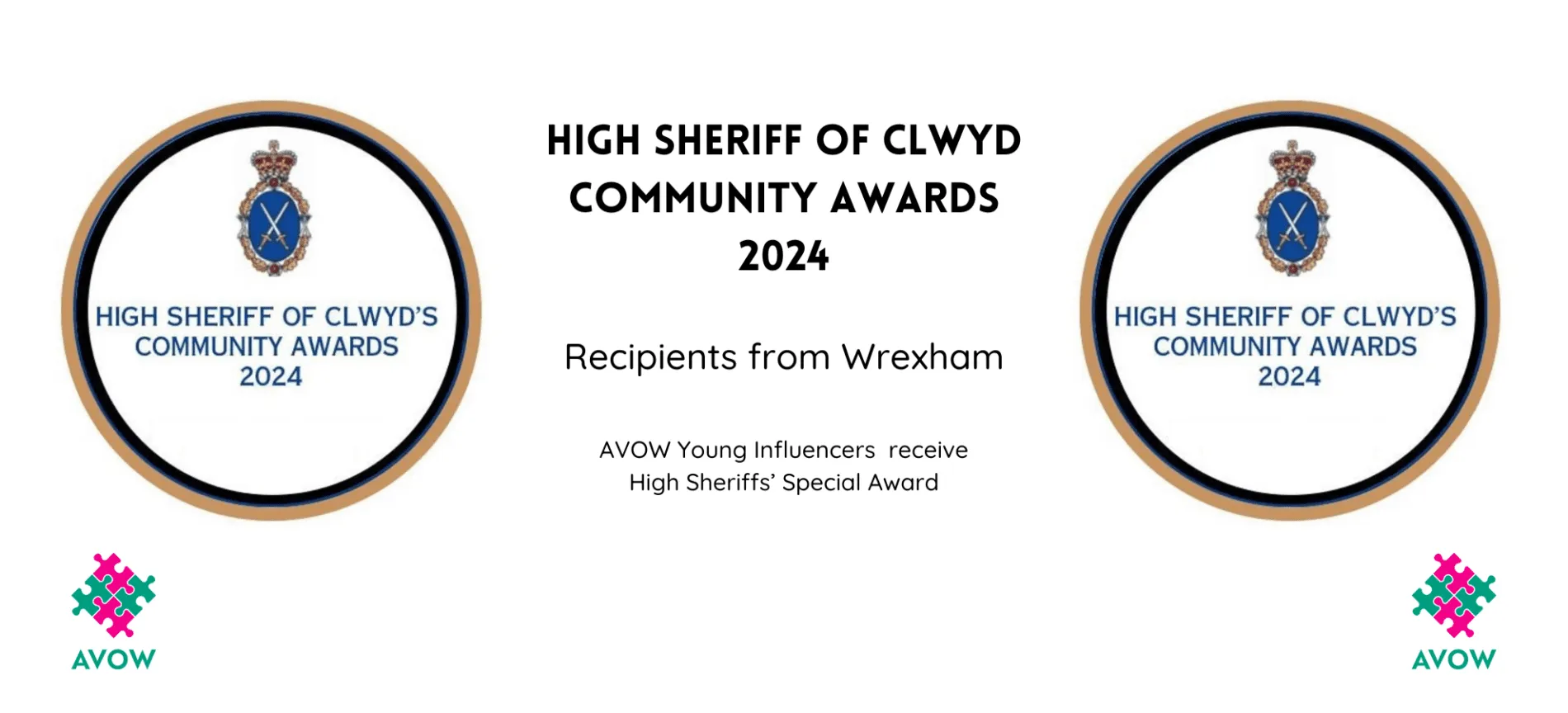 High Sheriff of Clwyd Community Awards 2024 - Wrexham Recipients