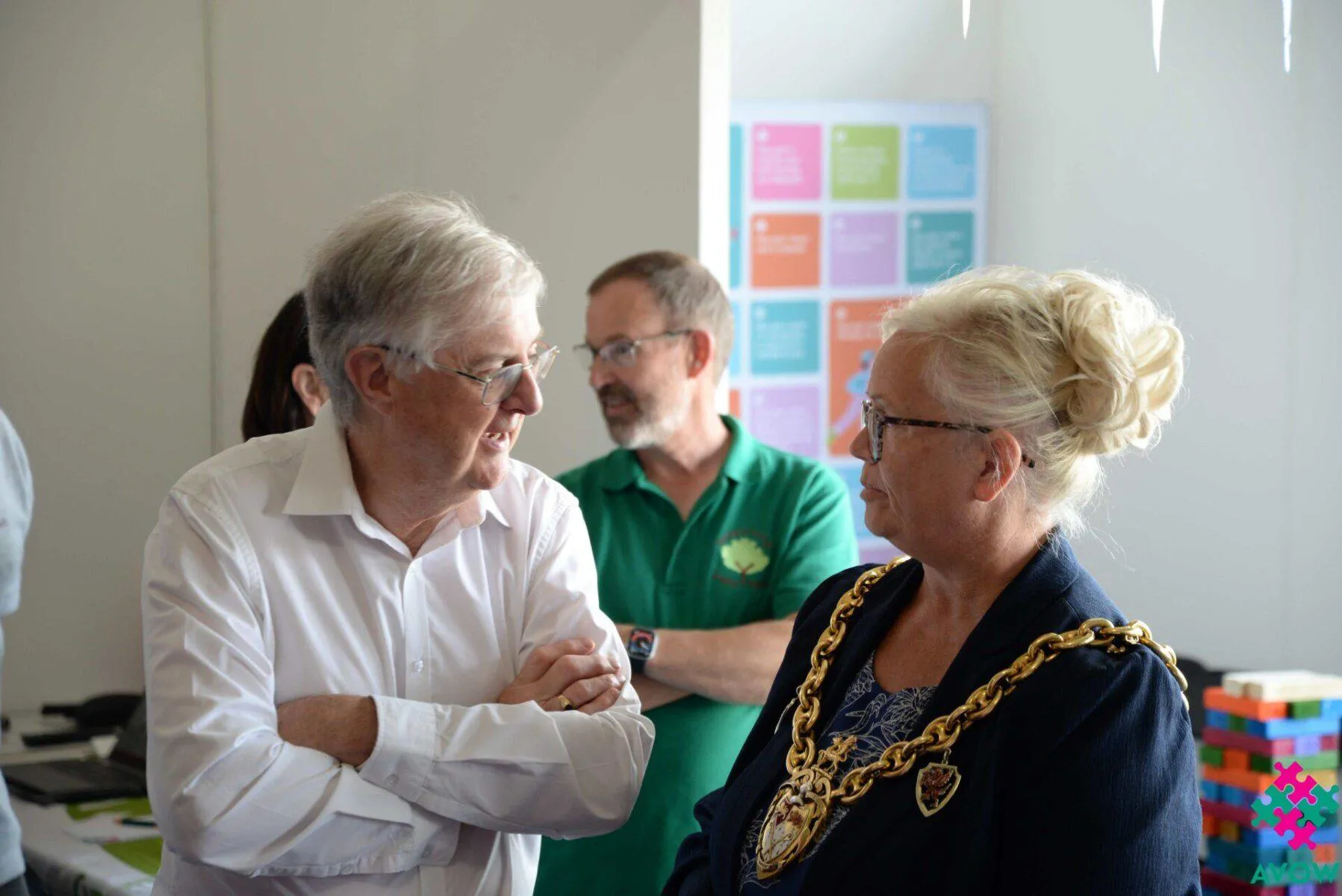 Mark Drakeford MS and Cllr Tina Mannering, Mayor of Wrexham 2025