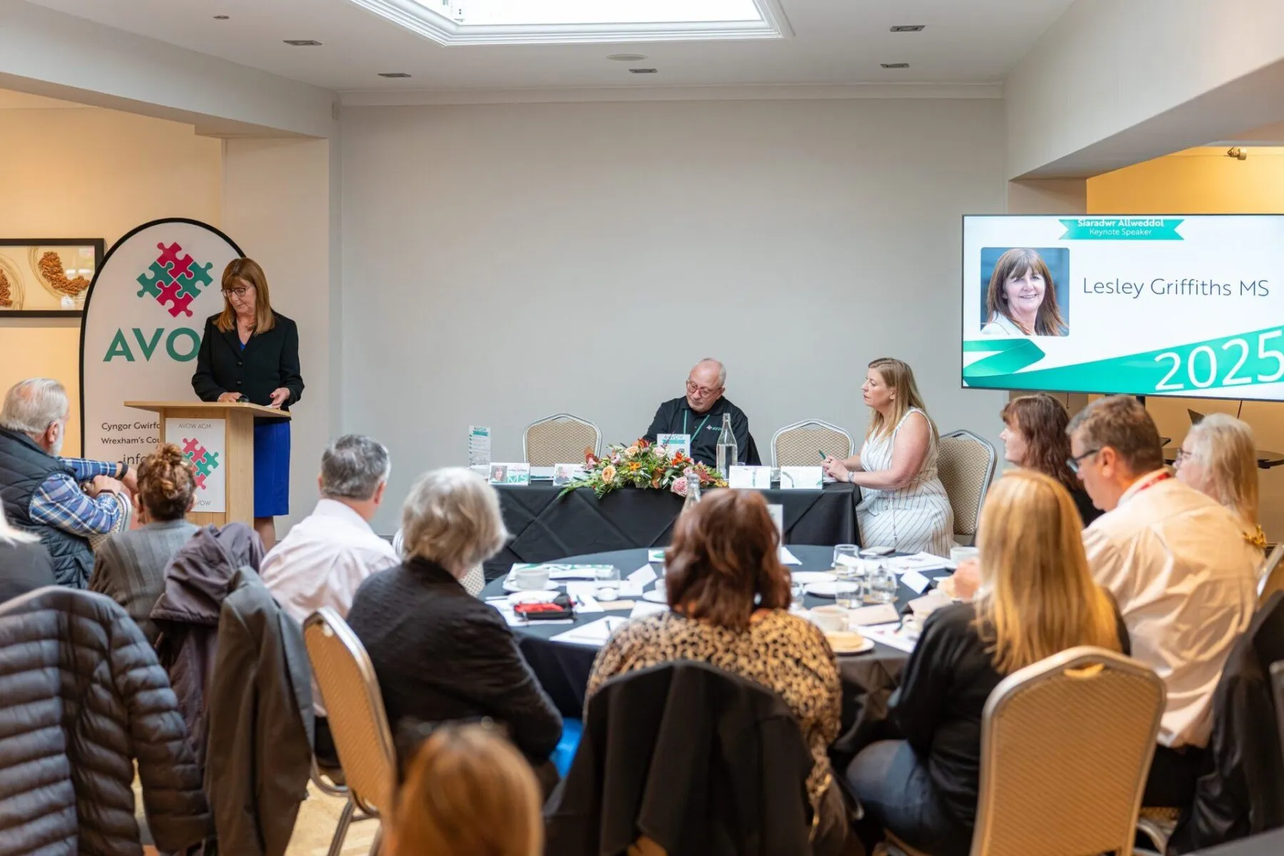 Lesley Griffiths at the AVOW AGM 2025